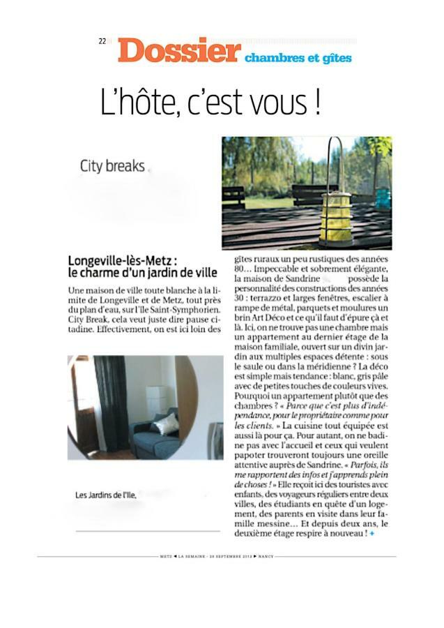 Les Jardins De L'Ile Apartment Longeville-les-Metz Bagian luar foto